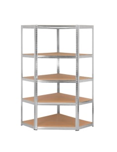 Estante Esquinero Acero Galvanizado Plateado