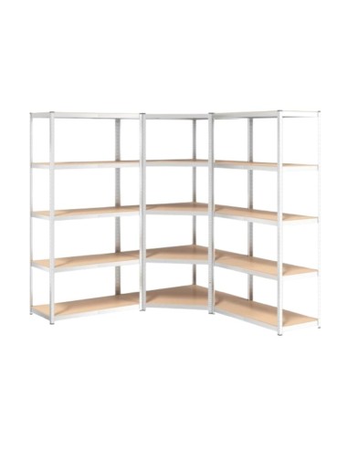 Estante Esquinero Acero Galvanizado Plateado
