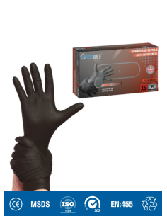 GUANTE NITRILO NEGRO TEXTURIZADO