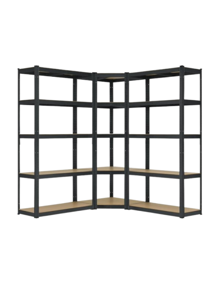 PACK  ESTANTES GALVANIZADOS NEGRO