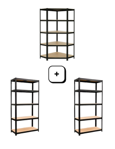 PACK  ESTANTES GALVANIZADOS NEGRO 2