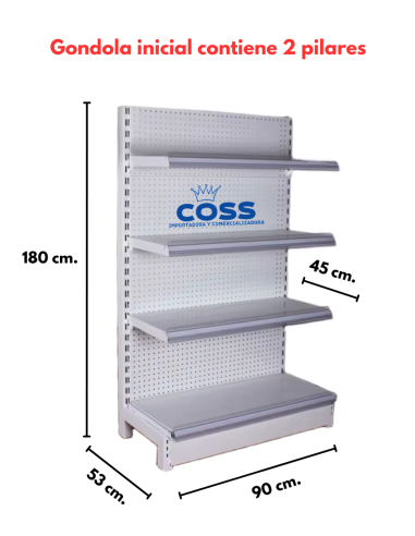 GONDOLA MURAL INICIAL BLANCA