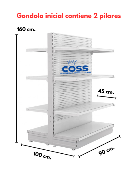 GONDOLA CENTRAL INICIAL BLANCA