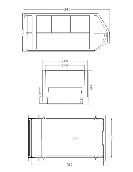 BINS PLASTICO 8 Litros