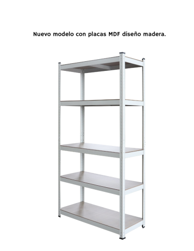 ESTANTE GALVANIZADO MEDIANO BLANCO 180x90x40