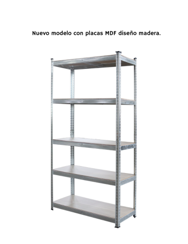 ESTANTE GALVANIZADO MEDIANO PLATEADO 180x90x40