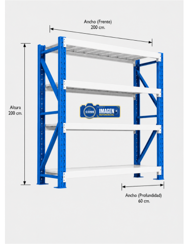 RACK 1.200 KG. BICOLOR 200X200X60