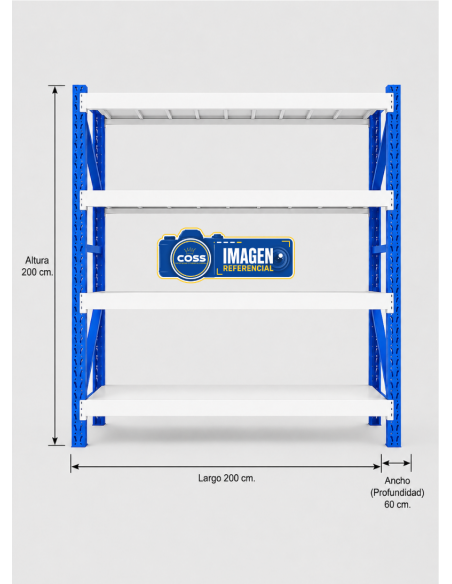 RACK 1.200 KG. BICOLOR 200X200X60
