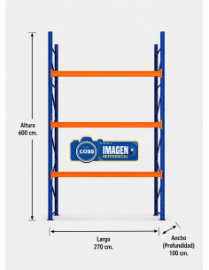 RACK PALLET INDUSTRIAL 6.000 KG. 600X270X100 2
