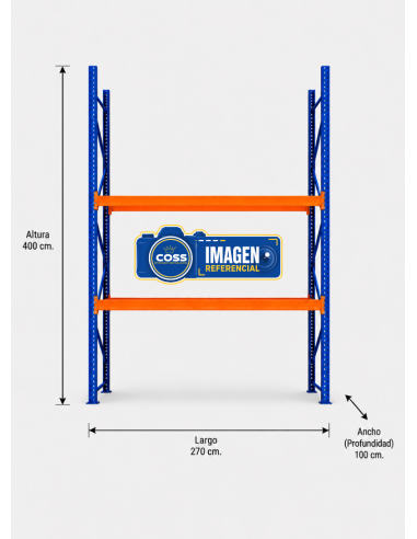 RACK PALLET INDUSTRIAL 4.000 KG. 400X270X100