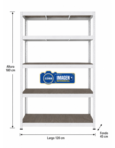 ESTANTE GRANDE BLANCO 180X120X45