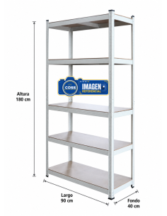 ESTANTE MEDIANO BLANCO 180x90x40 2