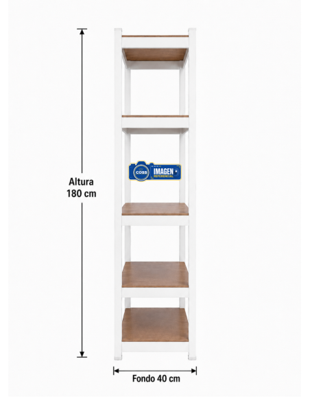 ESTANTE MEDIANO BLANCO 180x90x40