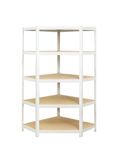 Estante Esquinero Acero Galvanizado Blanco
