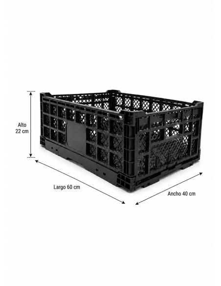 CAJA PLEGABLE MULTIUSO NEGRA 41 LITROS