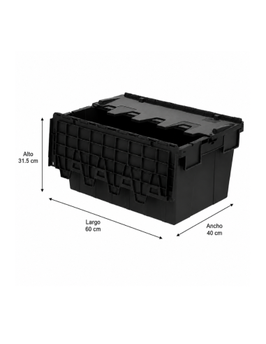 CAJA LOGISTICA NEGRA 60 LITROS