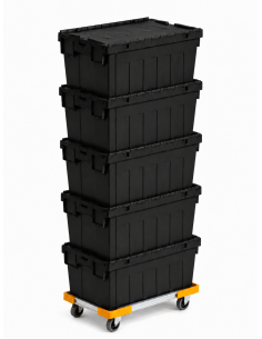 PACK LOGISTICO NEGRO 5 CAJAS + 1 CARRO