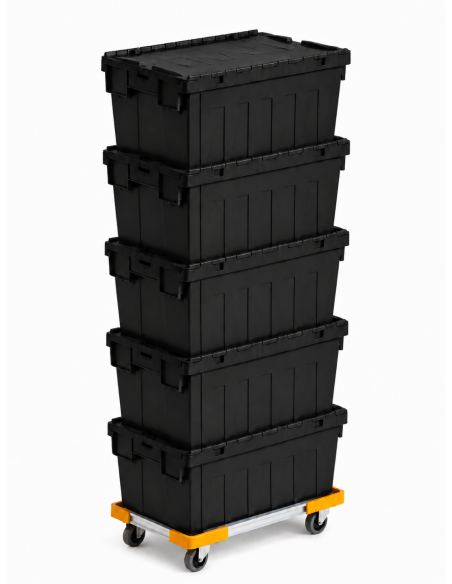 PACK LOGISTICO NEGRO 5 CAJAS + 1 CARRO