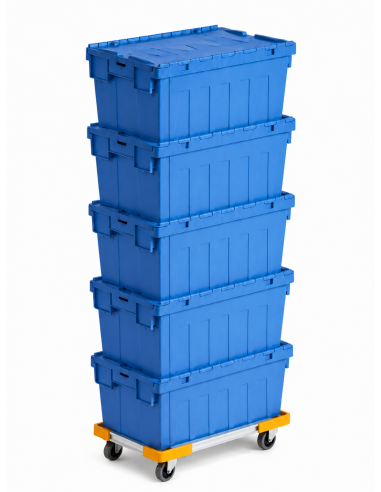 PACK LOGISTICO AZUL 5 CAJAS + 1 CARRO