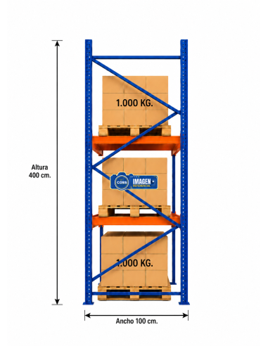RACK PALLET INDUSTRIAL 4.000 KG. 400X270X100