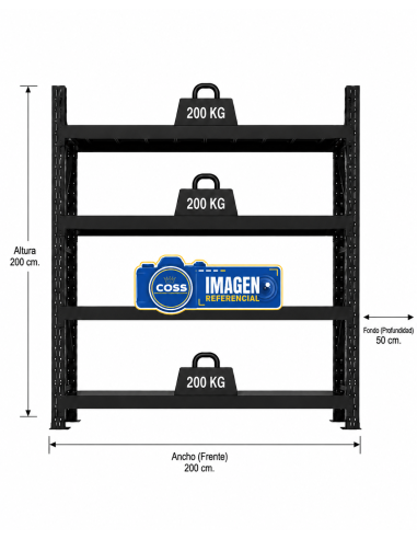 RACK 800 KG. MEDIDA 200x200x50