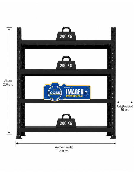 RACK 800 KG. MEDIDA 200x200x50