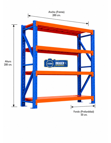 RACK 800 KG. MEDIDA 200x200x50