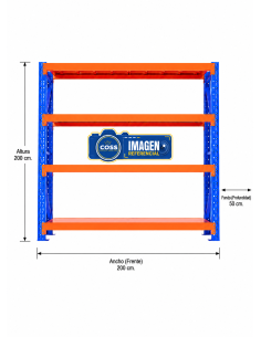 RACK 800 KG. MEDIDA 200x200x50 2