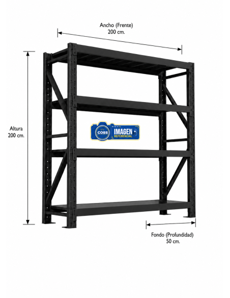 RACK 800 KG. MEDIDA 200x200x50
