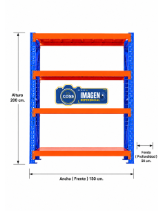 RACK 800 KG. MEDIDA 200x150x50 2