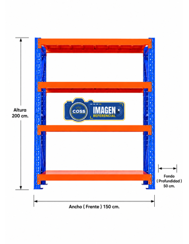 RACK 800 KG. MEDIDA 200x150x50