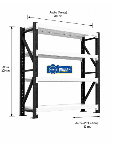 RACK 2.000 KG. MEDIDA 200X200X60