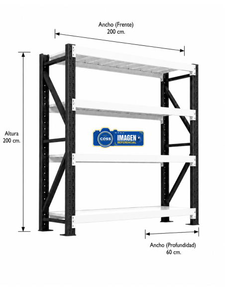 RACK 2.000 KG. MEDIDA 200X200X60