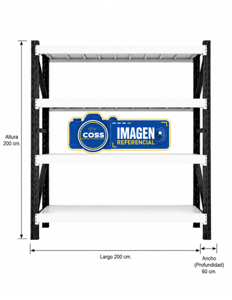 RACK 2.000 KG. MEDIDA 200X200X60