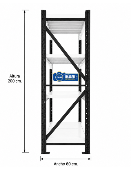 RACK 2.000 KG. MEDIDA 200X200X60