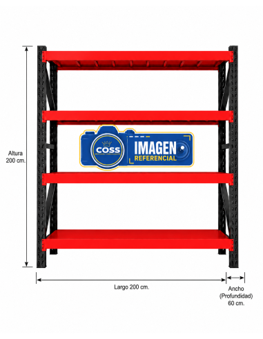 RACK 2.000 KG. MEDIDA 200X200X60