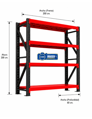 RACK 2.000 KG. MEDIDA 200X200X60
