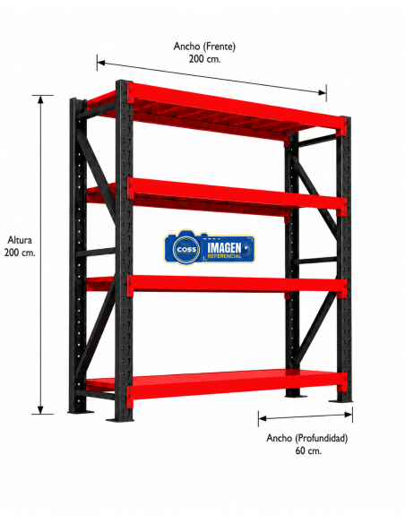 RACK 2.000 KG. MEDIDA 200X200X60