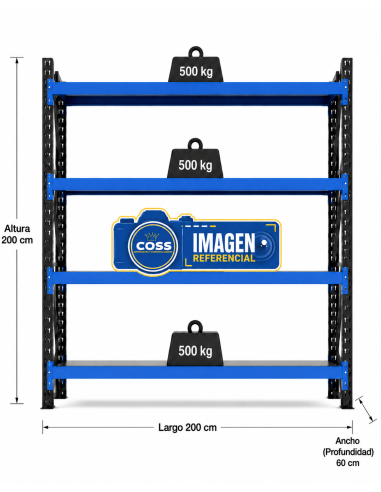 RACK 2.000 KG. MEDIDA 200X200X60