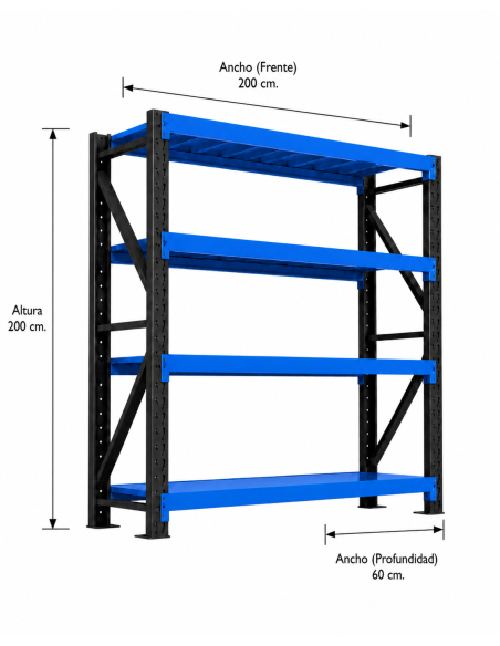 RACK 2.000 KG. MEDIDA 200X200X60