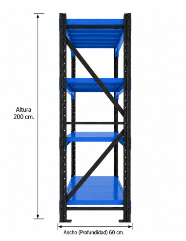 RACK 2.000 KG. MEDIDA 200X200X60