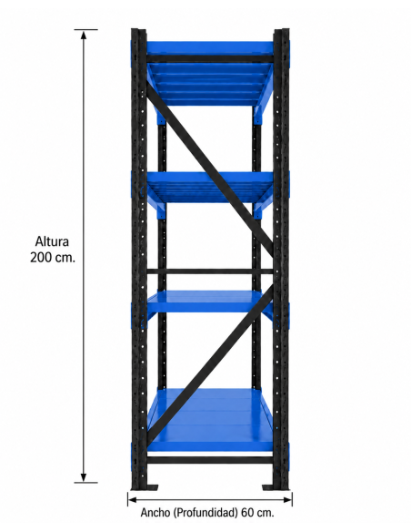 RACK 2.000 KG. MEDIDA 200X200X60