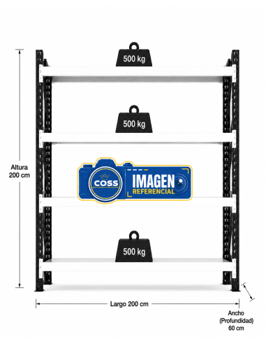 RACK 2.000 KG. MEDIDA 200X200X60
