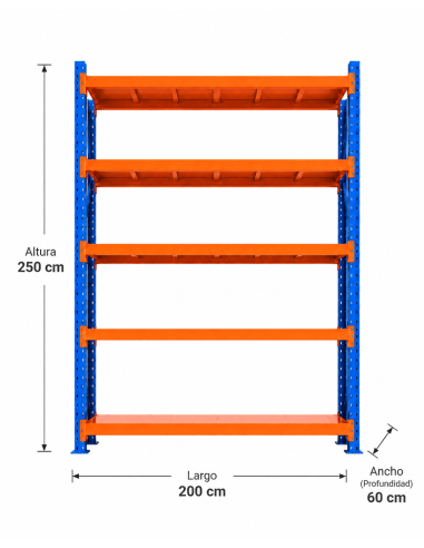RACK 2.500 KG. MEDIDA 250X200X60